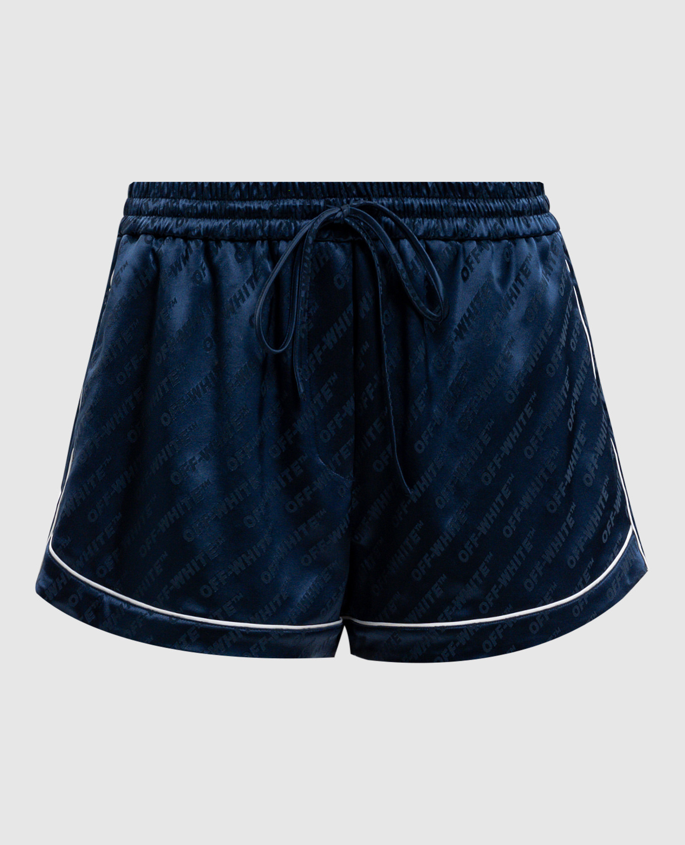 Blue pajama-style shorts with logo pattern Off-White