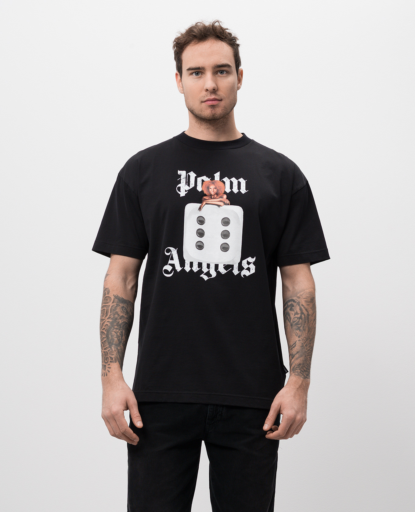 

Black Holly Pin Up Print T-Shirt Palm Angels