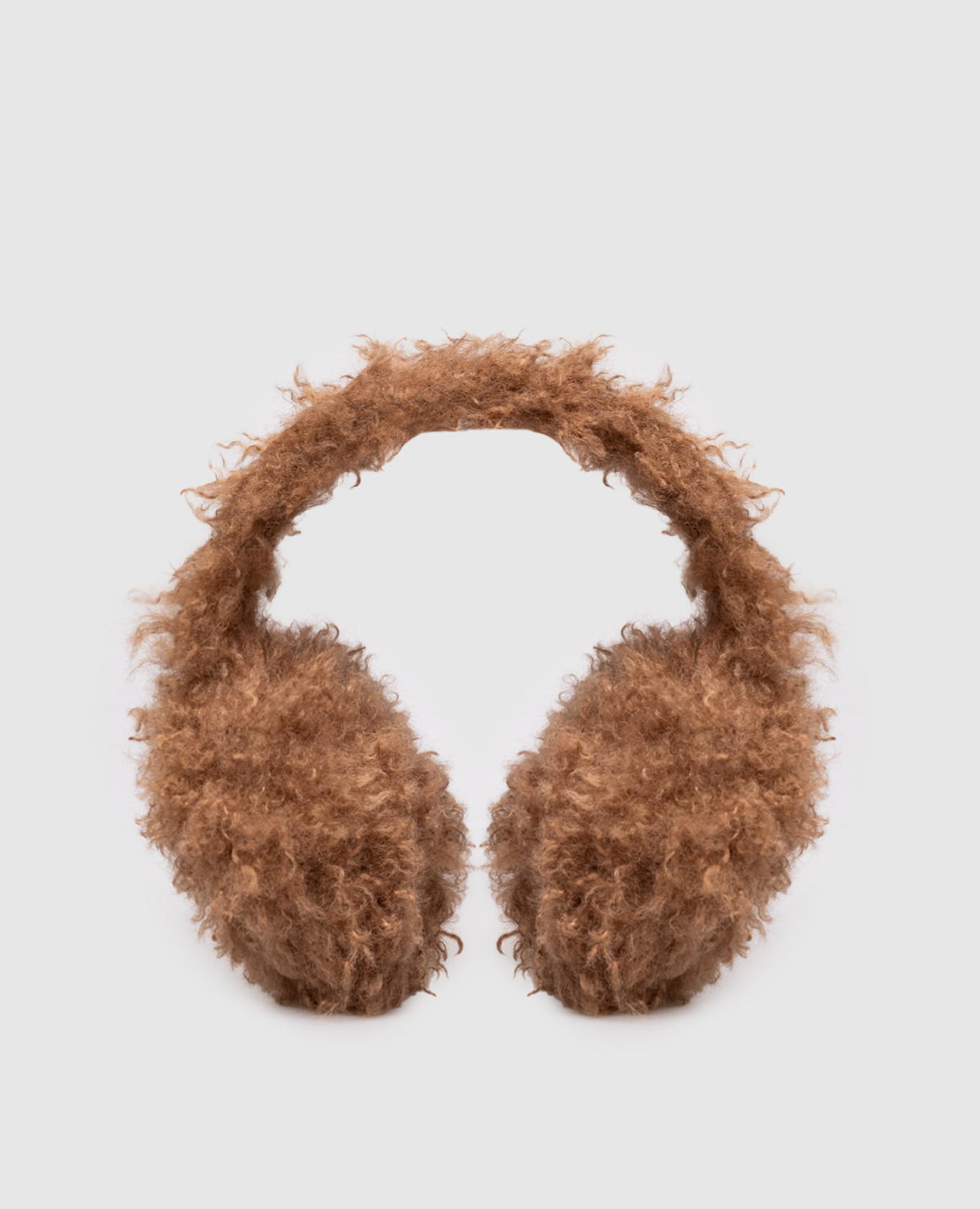 

Beige insulated headphones with logo Moncler