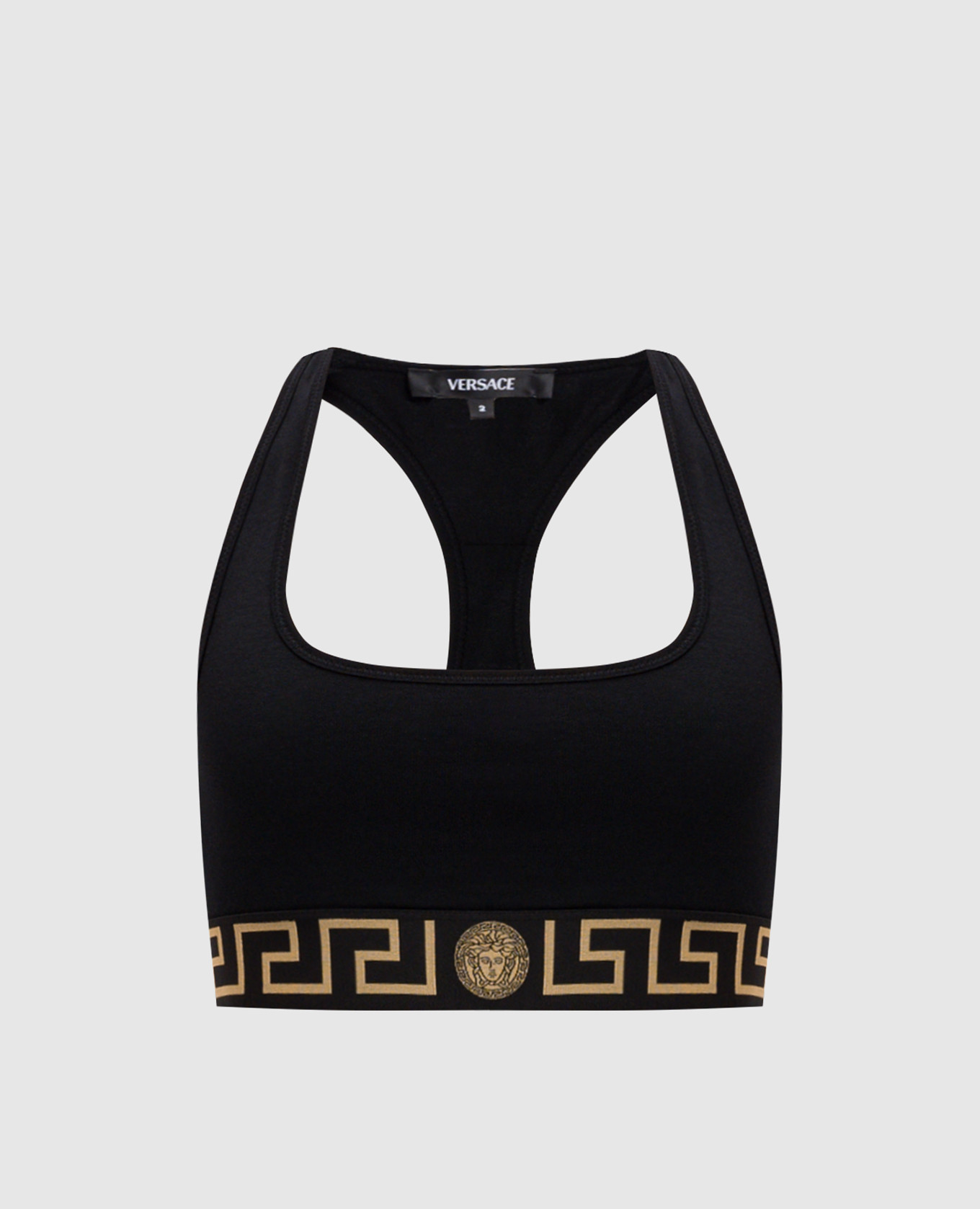 

Black top with logo emblem Versace