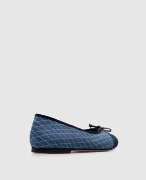 Babe Pay Pls Blue ballet flats with applique 21515220SW2SW