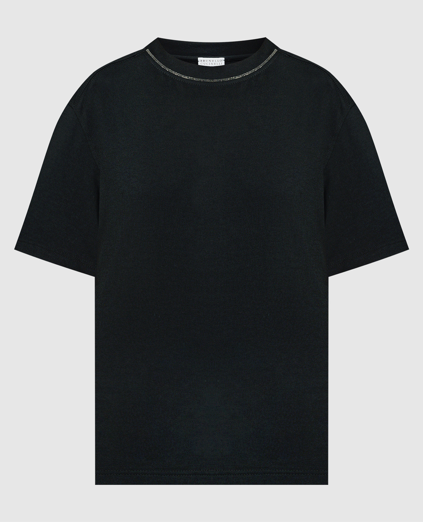 

Black t-shirt with monil chain Brunello Cucinelli