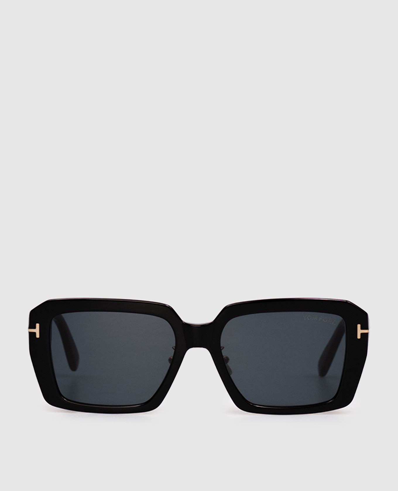Black sunglasses with logo engraving Tom Ford Marcolin