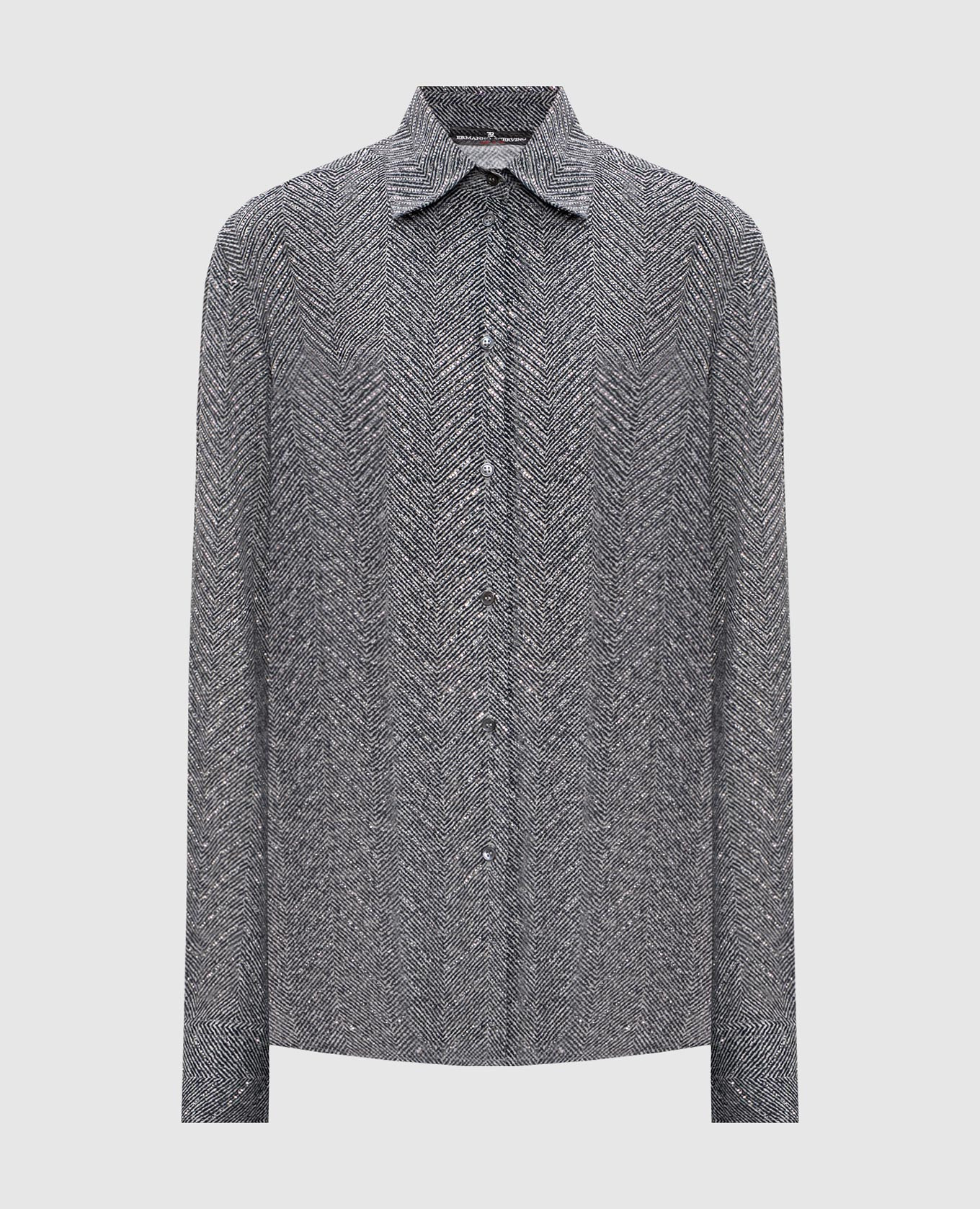 Gray blouse with crystals Ermanno Scervino