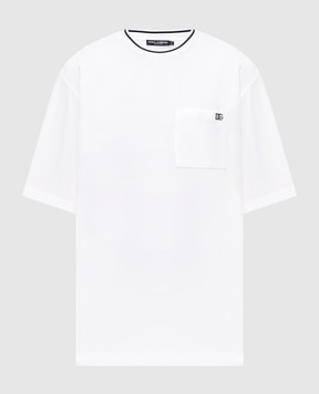 Dolce&Gabbana White T-shirt with logo G8ST3ZHU7UT