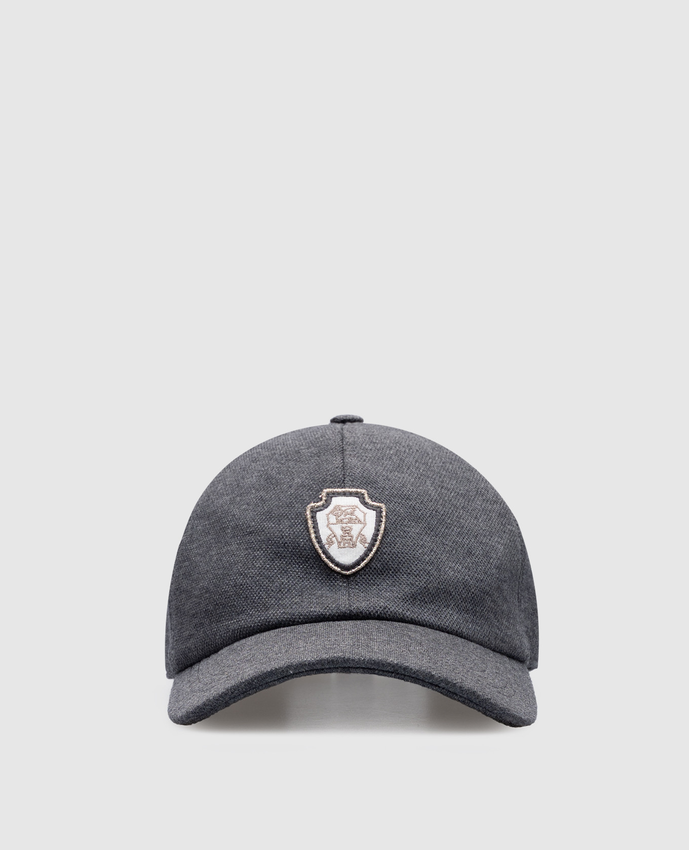 

Gray cap with logo patch Brunello Cucinelli, Grey