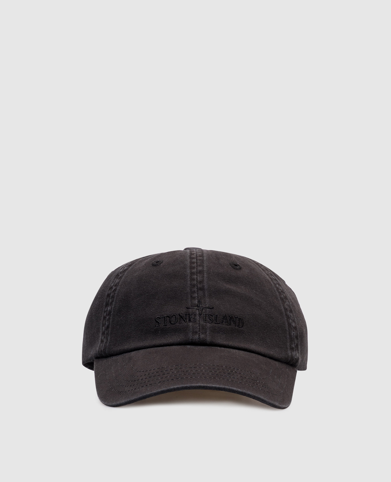 

Black cap with logo embroidery Stone Island