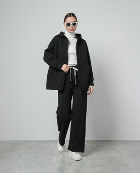 Max Mara Black Obbia wool sports jacket with logo monogram OBBIA