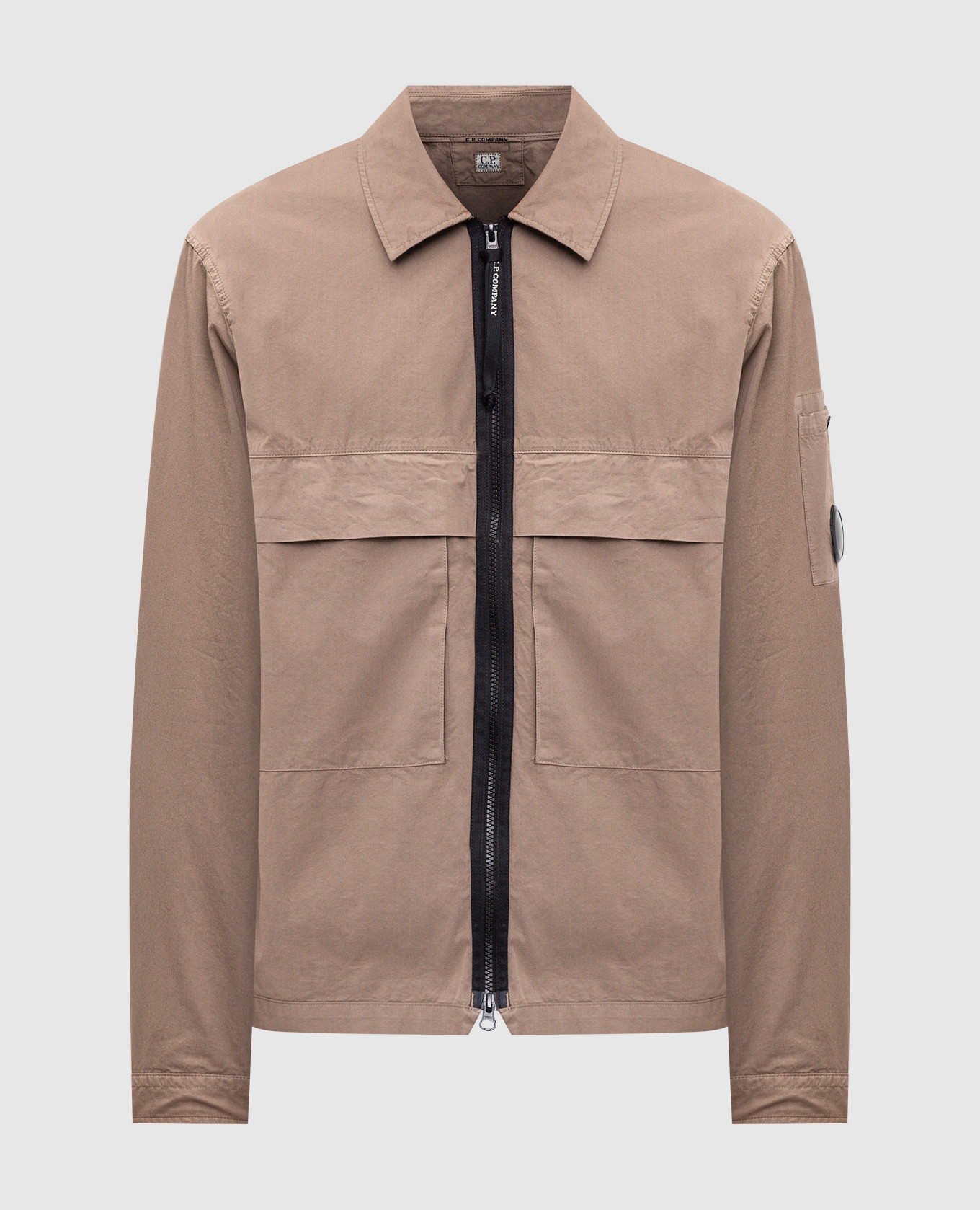 

Khaki windbreaker with logo patch C.P. Company, Хаки