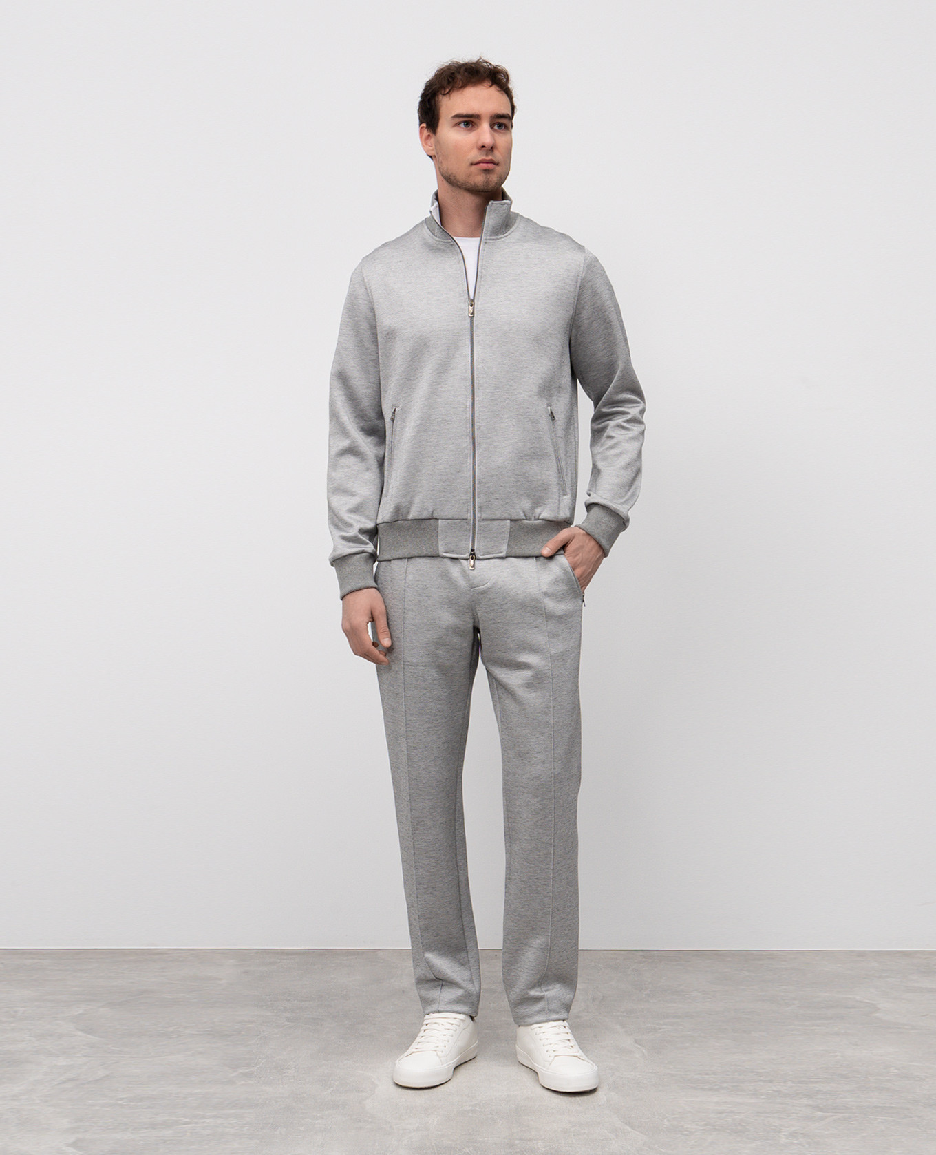 

Grey tracksuit with logo CAPOBIANCO