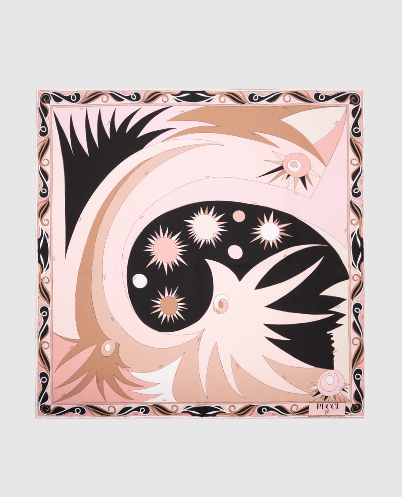 

Pink printed silk scarf PUCCI