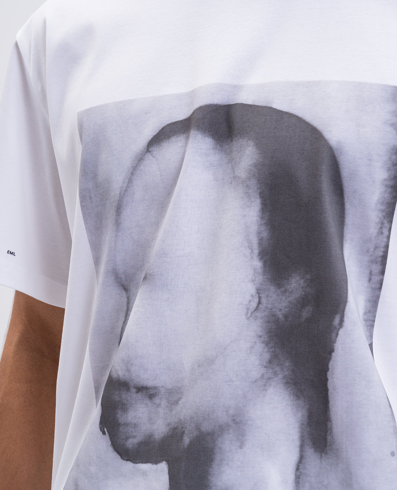 

Diaphane white printed t-shirt Heliot Emil