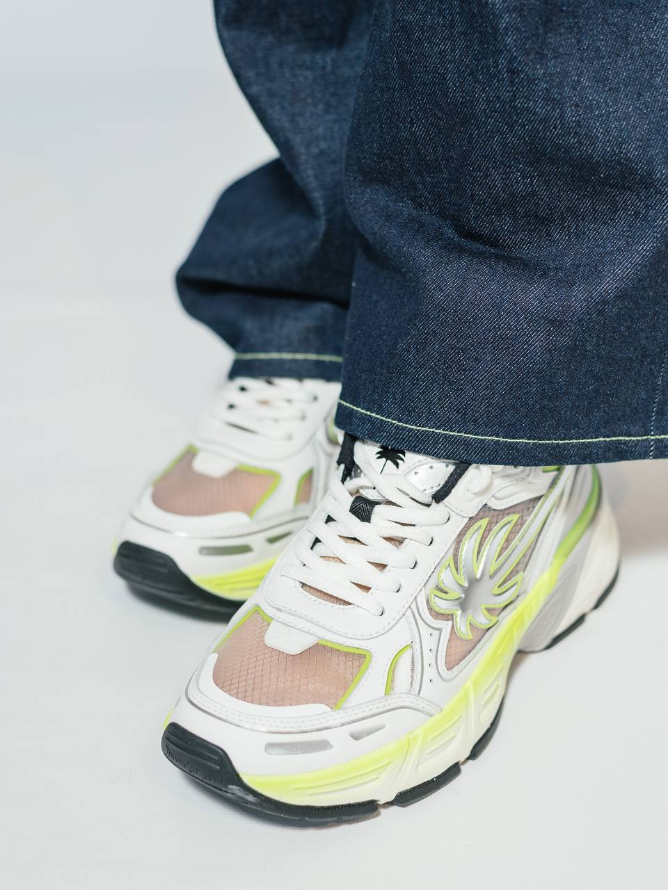 

White combination sneakers 4 Fluo Palm Angels