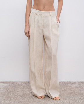 Peserico Beige linen pants P0417302629