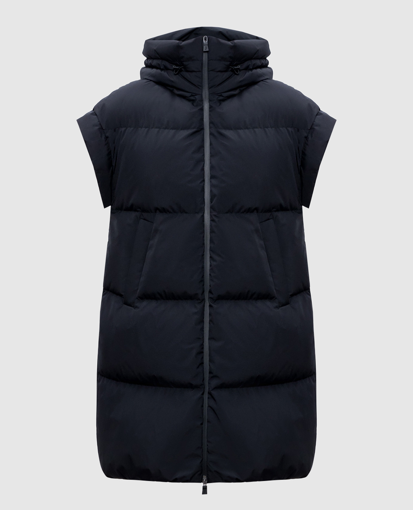 

Black down vest with logo print Herno