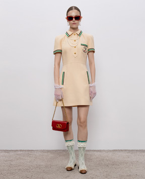 Valentino Beige wool and silk mini dress 7B3VAFN01CF