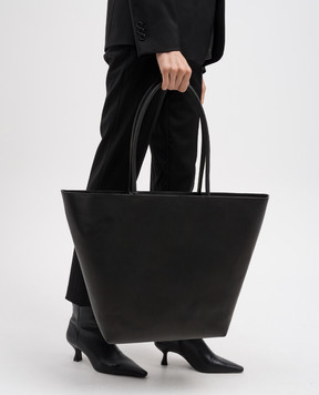 Marsell Svaso black leather tote bag with logo MB0464118