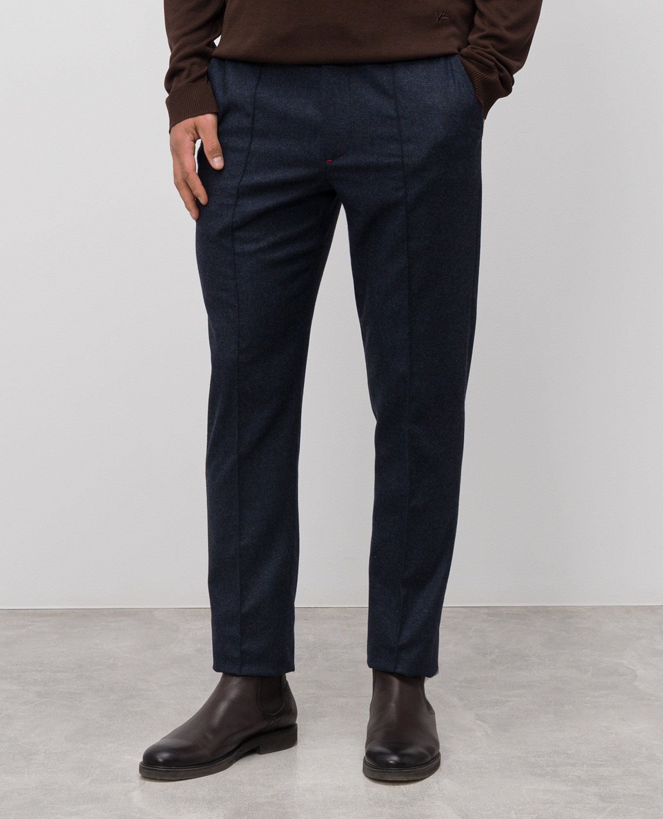 

Blue wool and cashmere pants ISAIA