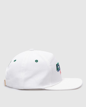 Casablanca White cap Casa Racing with embroidery AS24HAT00802