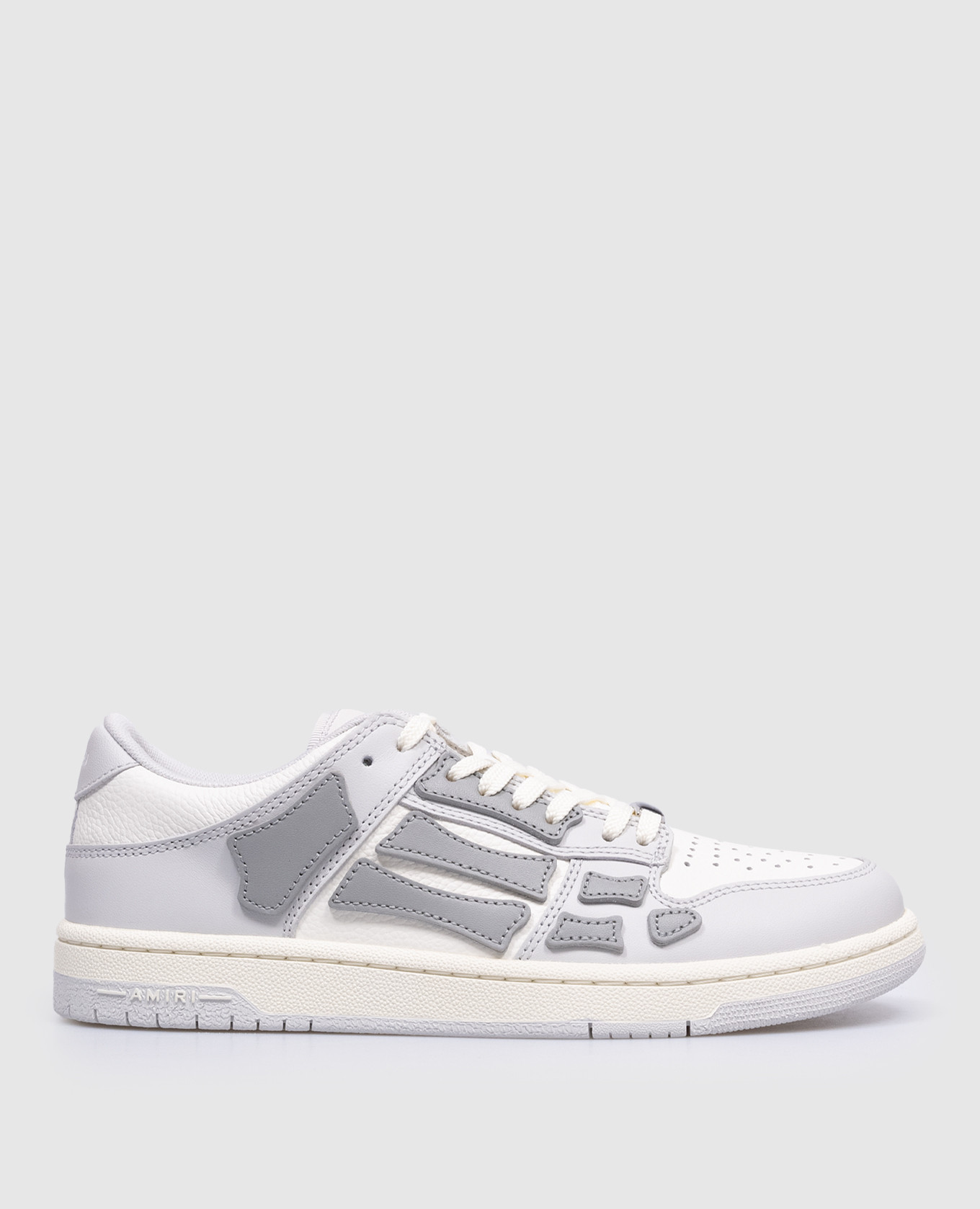 Skel top low gray leather sneakers amiri