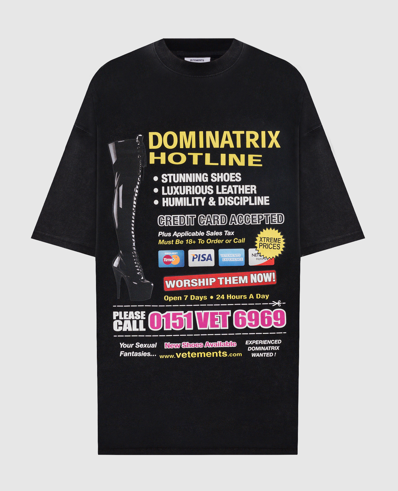 

Black T-shirt with print Vetements