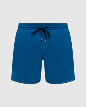 Vilebrequin Blue swim shorts with logo patch MOOC4A00