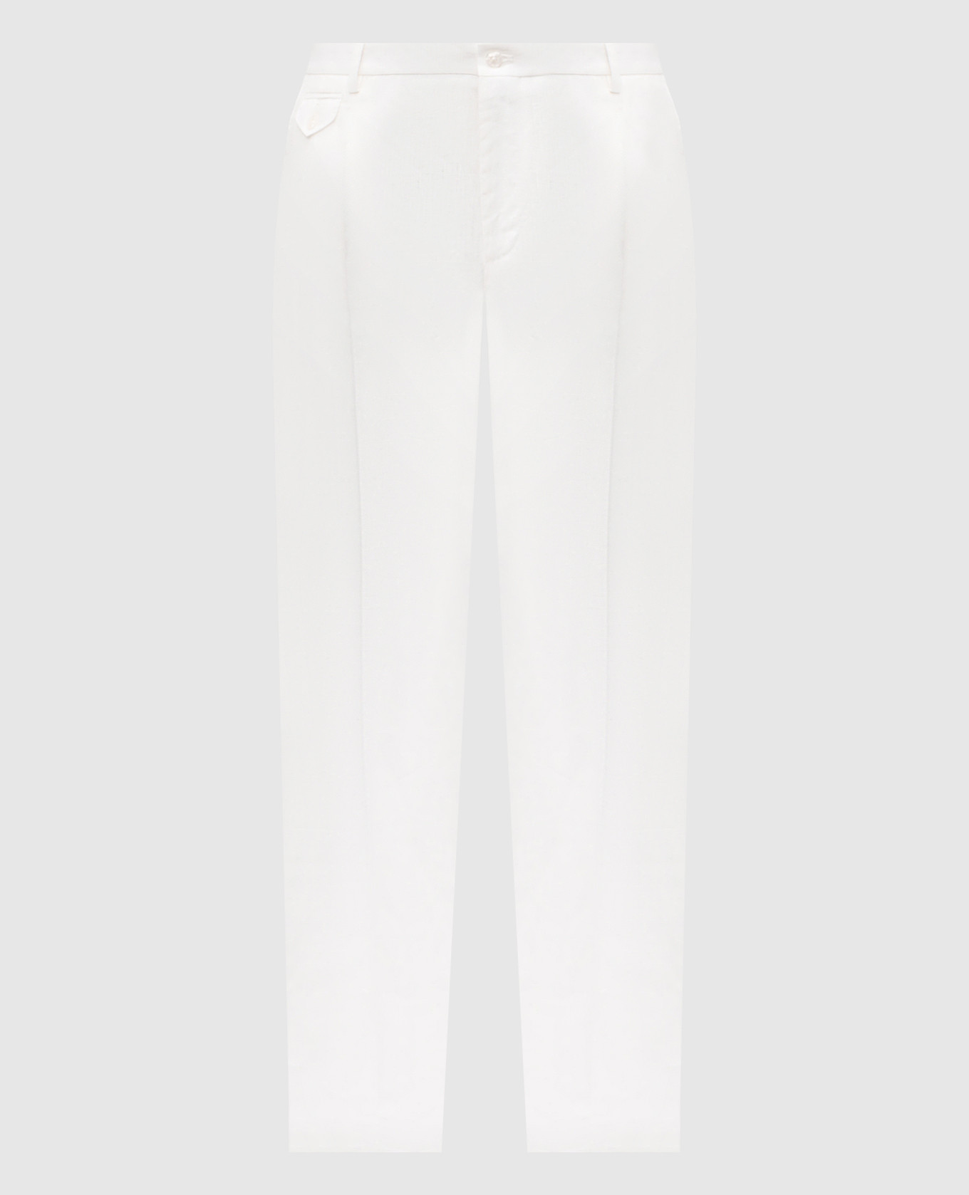 

White linen pants with logo Dolce&Gabbana