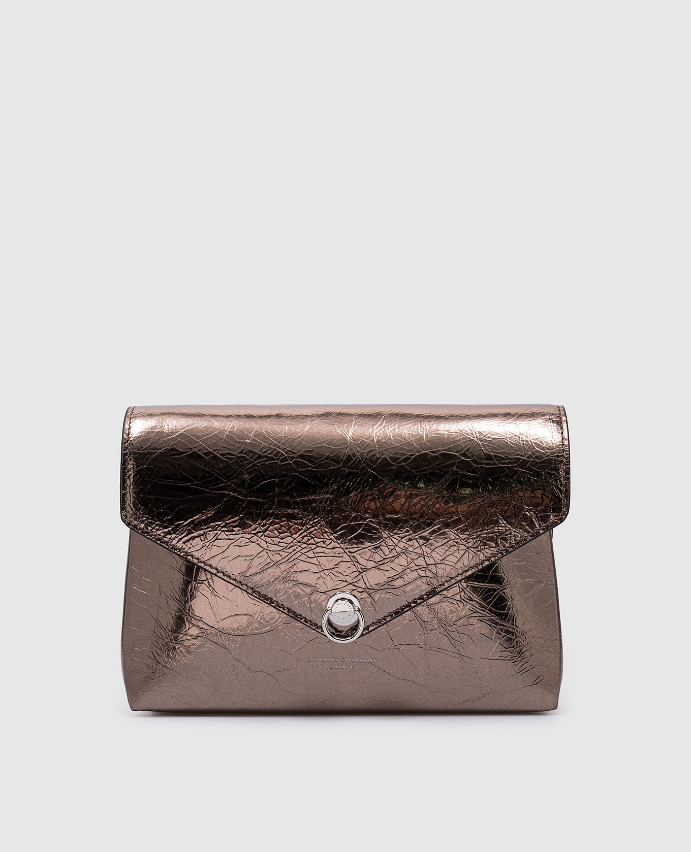 

Corallo brown leather bag with metallic effect Gianni Chiarini