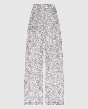 Ermanno Scervino White floral print pants D464P707YZV