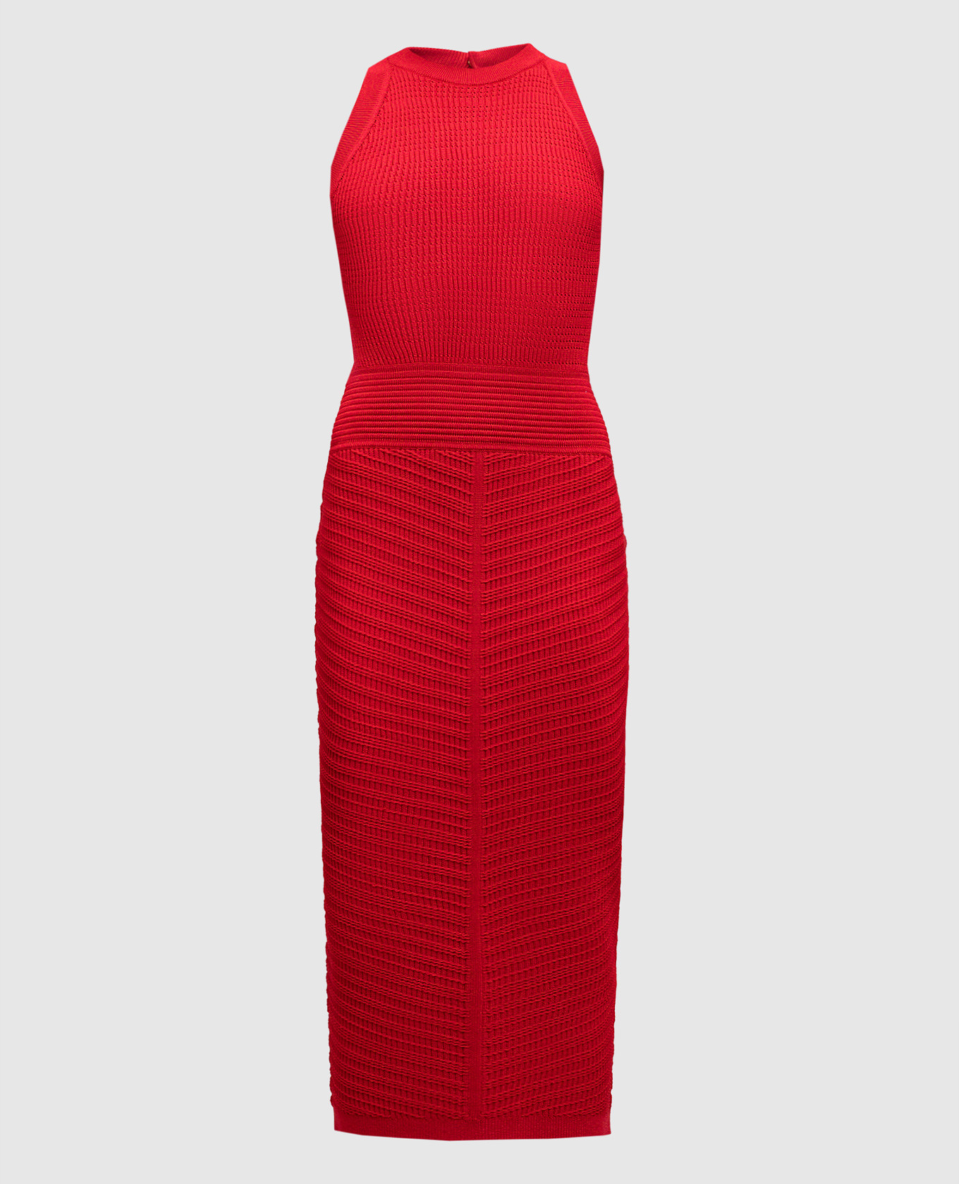 

Red midi dress with figure-hugging necklines Balmain