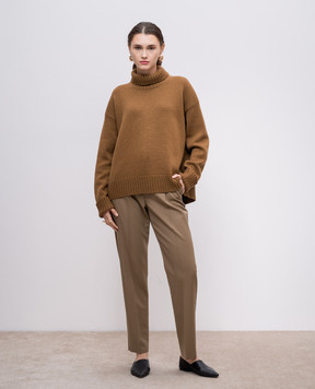 Jil Sander Brown sweater with cashmere J02GP0035J13203