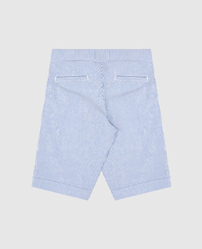 Balmain Children's blue striped shorts BW6R69P0487410