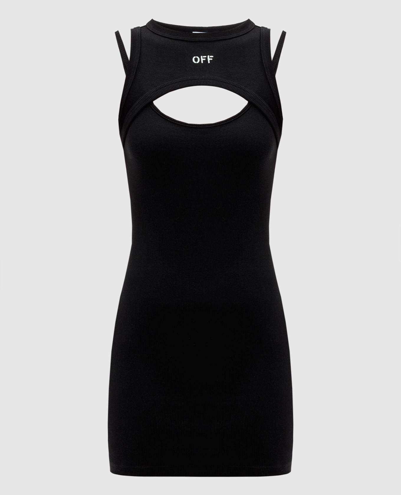 

Black striped dress with Off logo embroidery Off-White