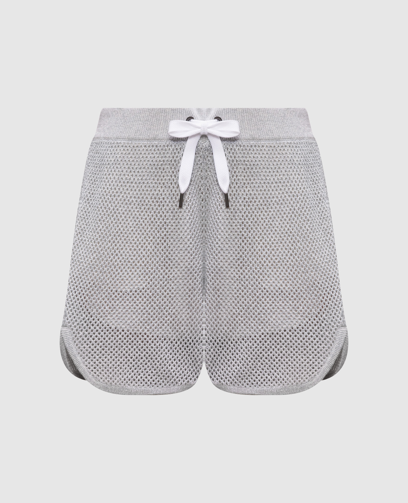 

Gray openwork shorts with lurex Brunello Cucinelli, Grey