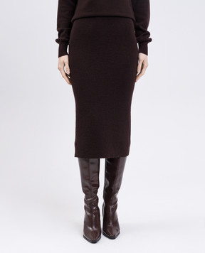 Tom Ford Brown skirt with cashmere GCK247YAX930