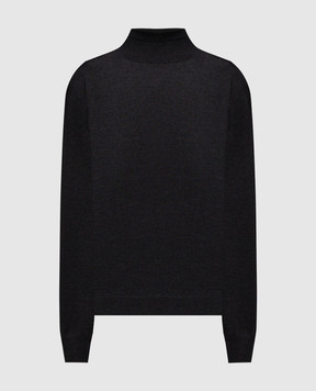 Sofie D`Hoore Maffei gray wool golf shirt MAFFEIYMER