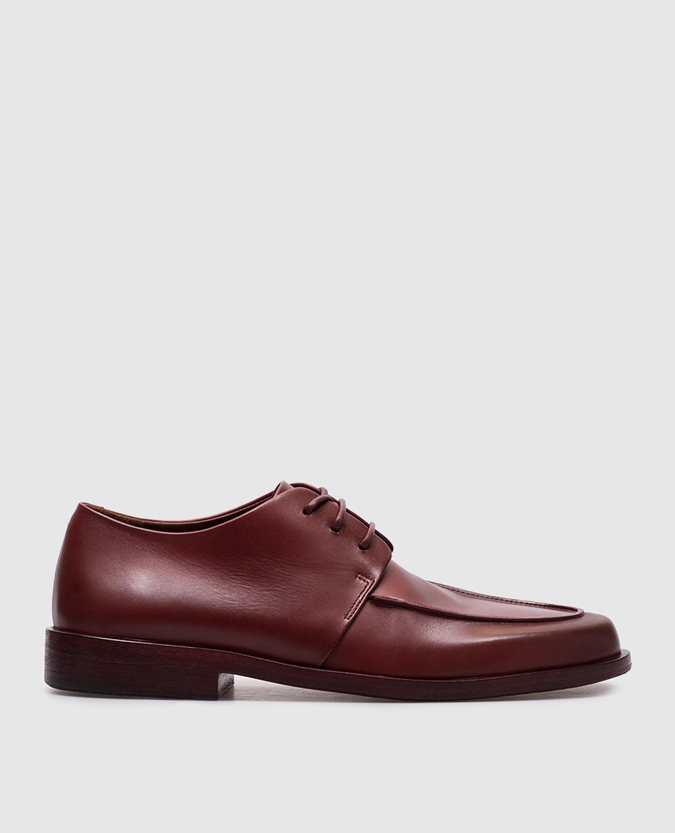 Burgundy leather Mocasso derby shoes Marsell