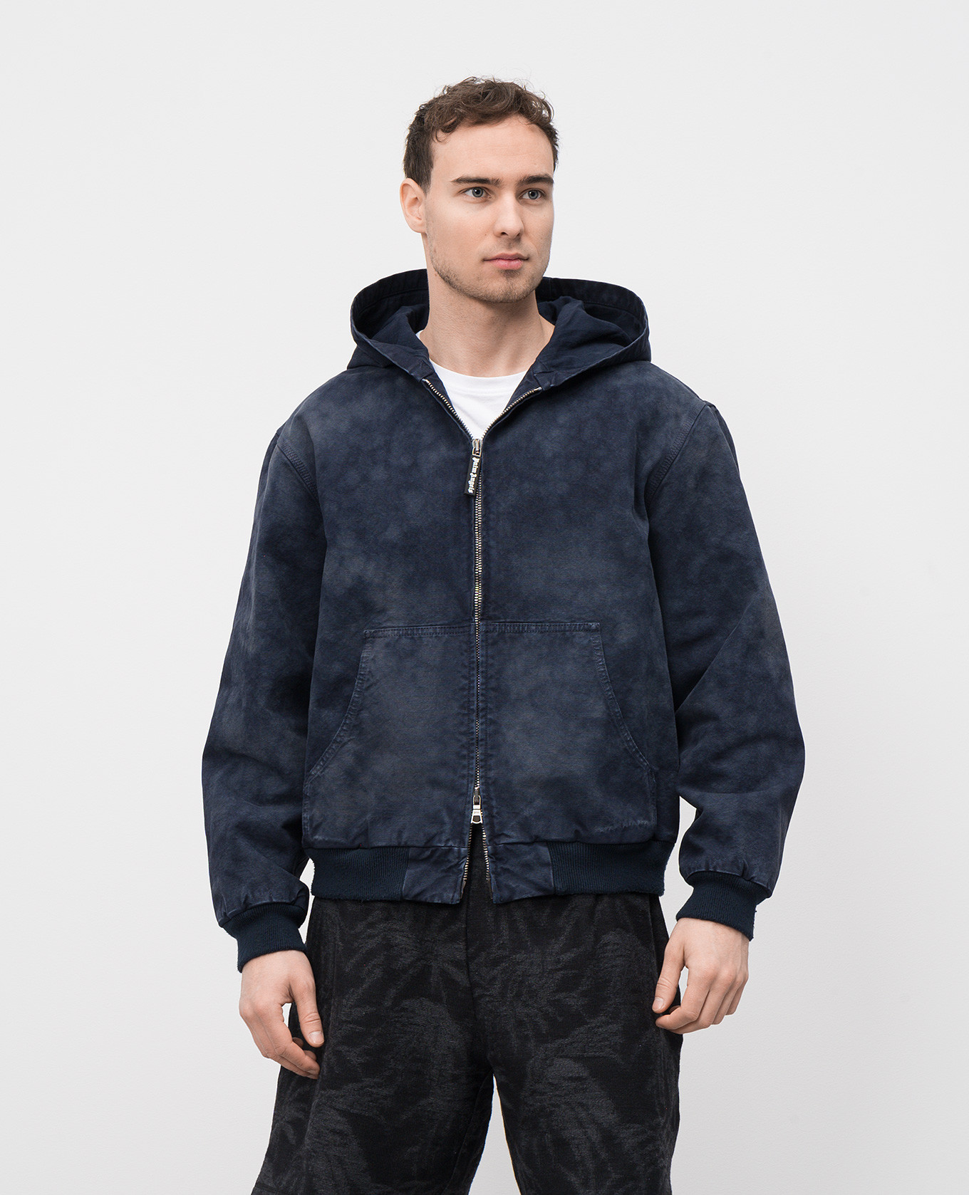 

Blue jacket with logo Palm Angels