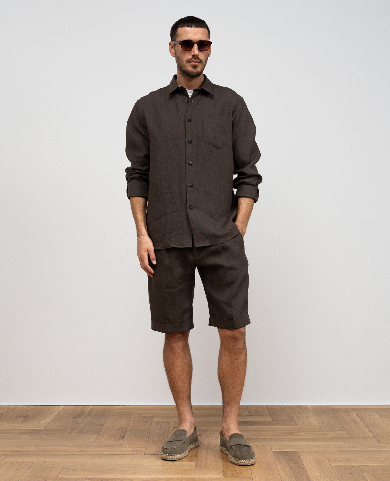 

Brown linen shirt Cashmere&Whiskey