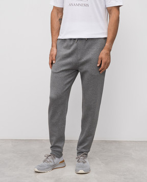 Brunello Cucinelli Grey melange joggers MM8313233G