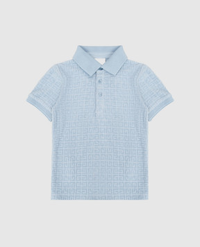 Givenchy Children's blue polo shirt with emblem pattern H3064823
