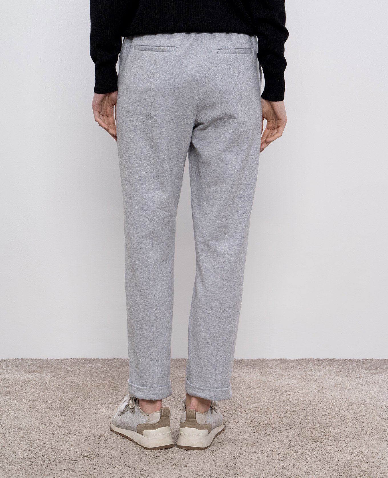 

Grey melange track pants with lapels Peserico