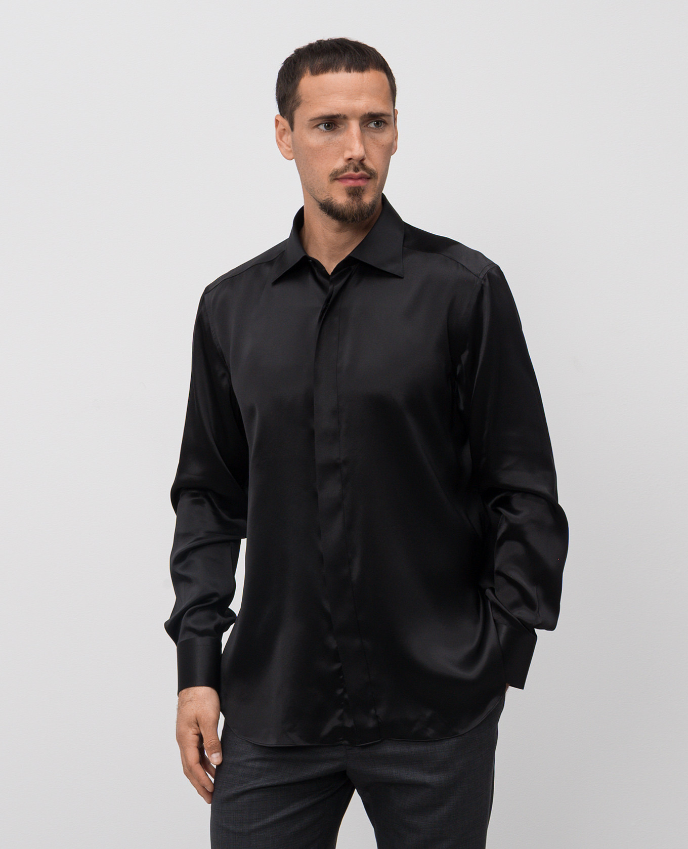 

Black silk shirt Stefano Ricci