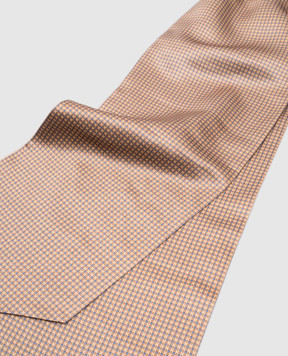 Stefano Ricci Beige Shar Pei patterned silk tie AS2n