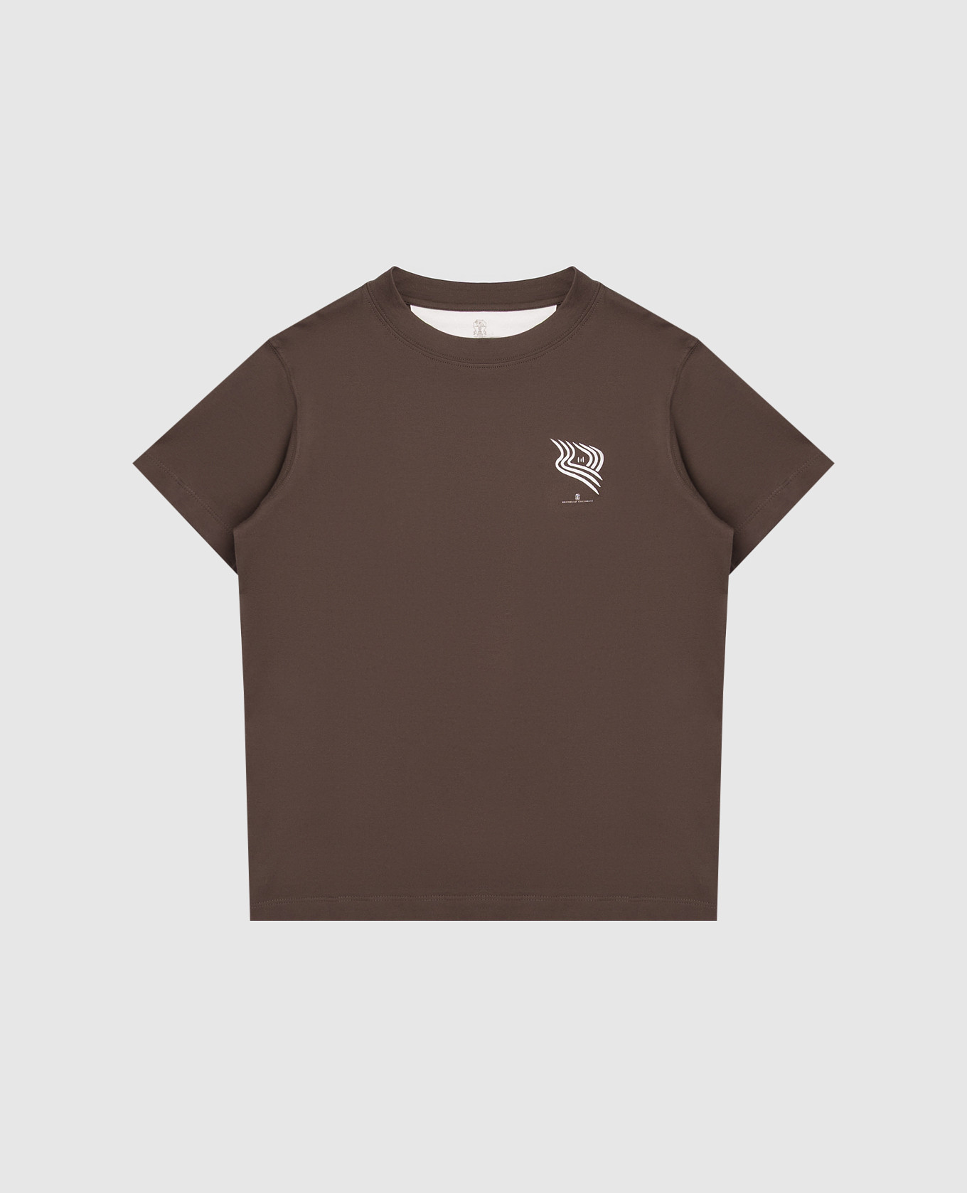 Children&#39;s brown t-shirt Brunello Cucinelli