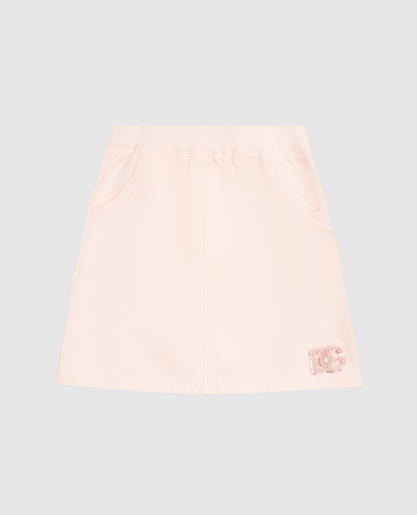 Children&#39;s pink skirt with logo Dolce&Gabbana