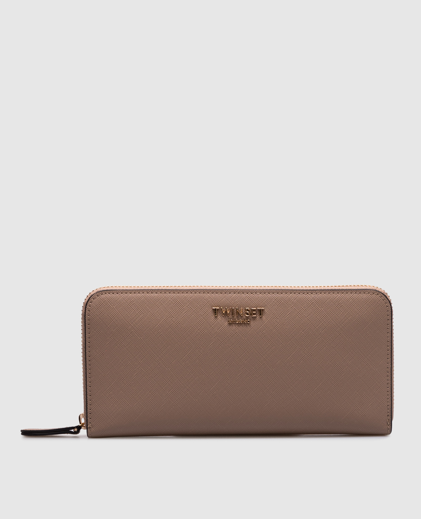 

Beige wallet with textured logo Twinset