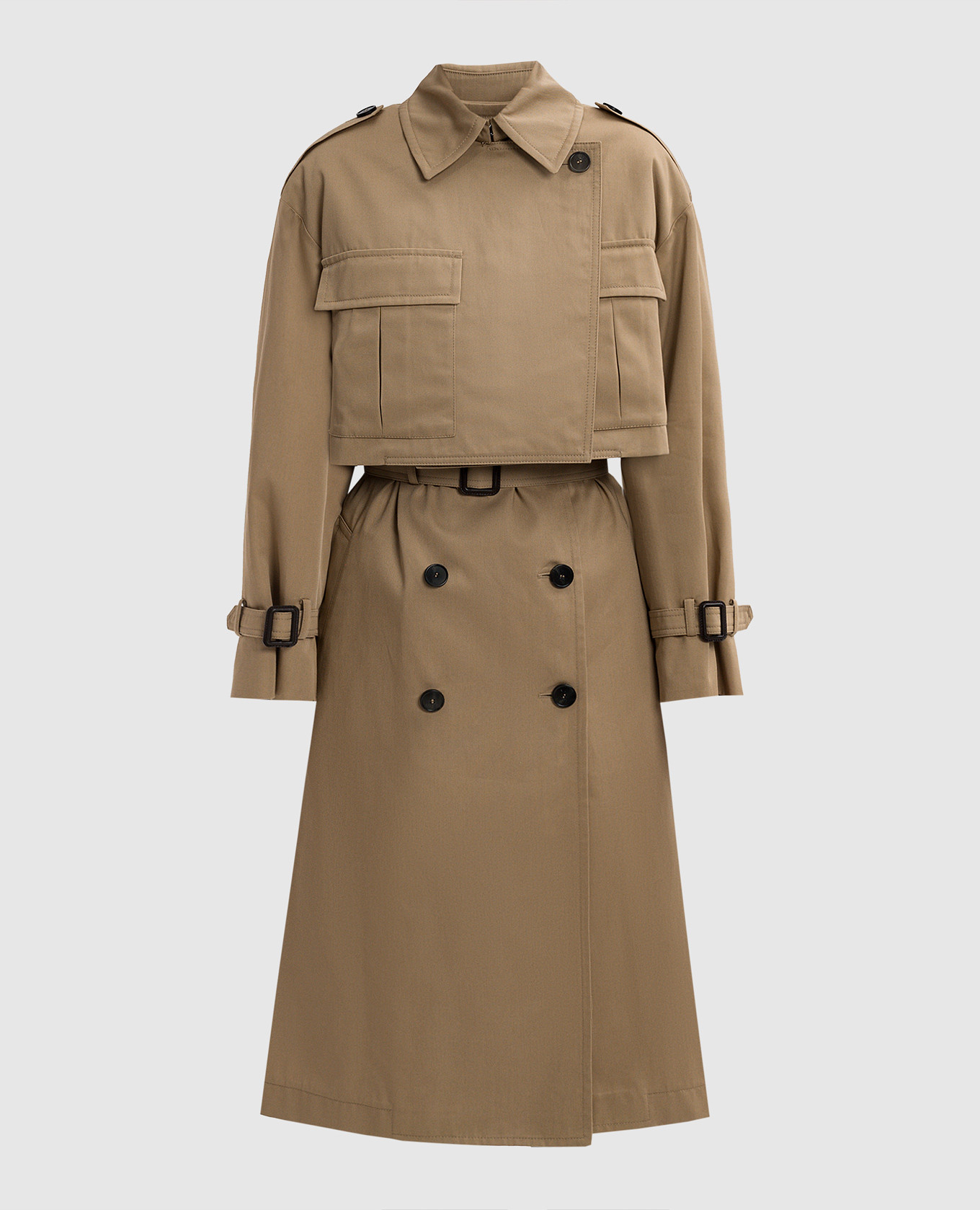 Beige double-breasted trench coat VIVETTA Max Mara Weekend