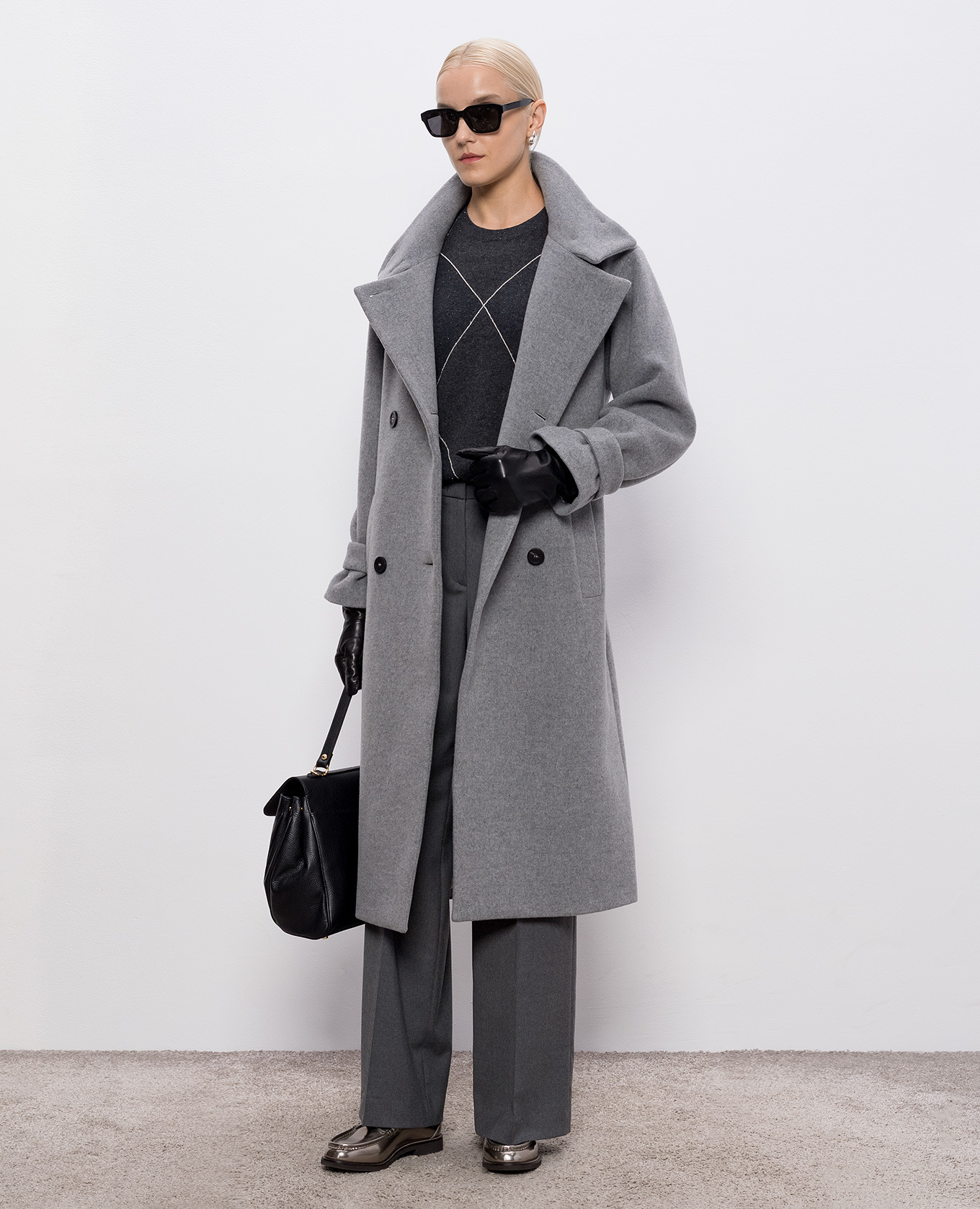 

Gray wool, silk and cashmere jumper Peserico, Grey