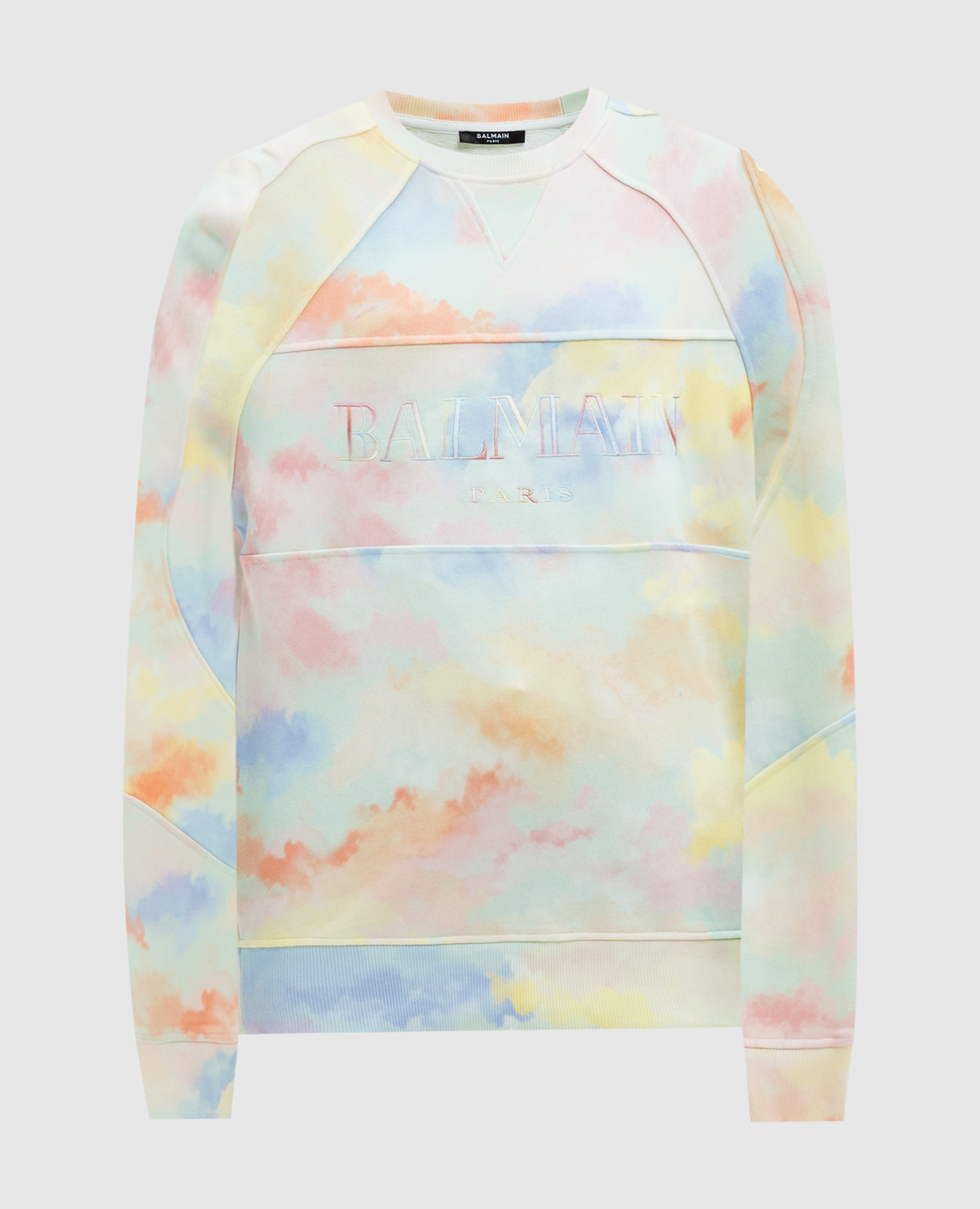 

Sweatshirt with logo embroidery Balmain, White